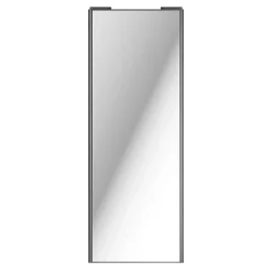 Porte de placard coulissante miroir profil gris GoodHome Arius H. 248,5 x L. 92.2 cm + amortisseurs