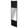 Porte de placard coulissante avec miroir noir mat profil noir GoodHome Arius H. 248,5 x L. 77.2 cm + amortisseurs