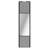 Porte de placard coulissante avec miroir béton profil noir GoodHome Arius H. 248,5 x L. 62.2 cm + amortisseurs