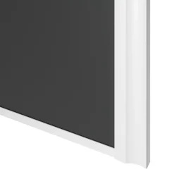 Porte de placard coulissante atelier gris foncé mat profil blanc GoodHome Arius H. 248,5 x L. 61.2 cm + amortisseurs