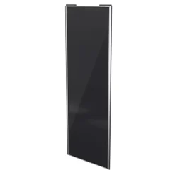 Porte de placard coulissante noir profil gris GoodHome Arius H. 248,5 x L. 92.2 cm + amortisseurs