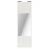 Porte de placard coulissante avec miroir bois nordique profil blanc GoodHome Arius H. 248,5 x L. 77.2 cm + amortisseurs