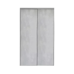 Porte de placard coulissante vendue par 2 décor béton gris clair 150 x 250 cm