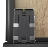 Porte de placard coulissante atelier effet chêne brut profil noir GoodHome Arius H. 248,5 x L. 61.2 cm + amortisseurs