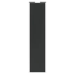 Porte de placard coulissante anthracite profil blanc GoodHome Arius H. 248,5 x L. 62.2 cm + amortisseurs