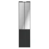 Porte de placard coulissante atelier gris foncé mat profil gris GoodHome Arius H. 248,5 x L. 61.2 cm + amortisseurs