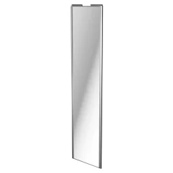 Porte de placard coulissante miroir profil gris GoodHome Arius H. 248,5 x L. 62.2 cm + amortisseurs