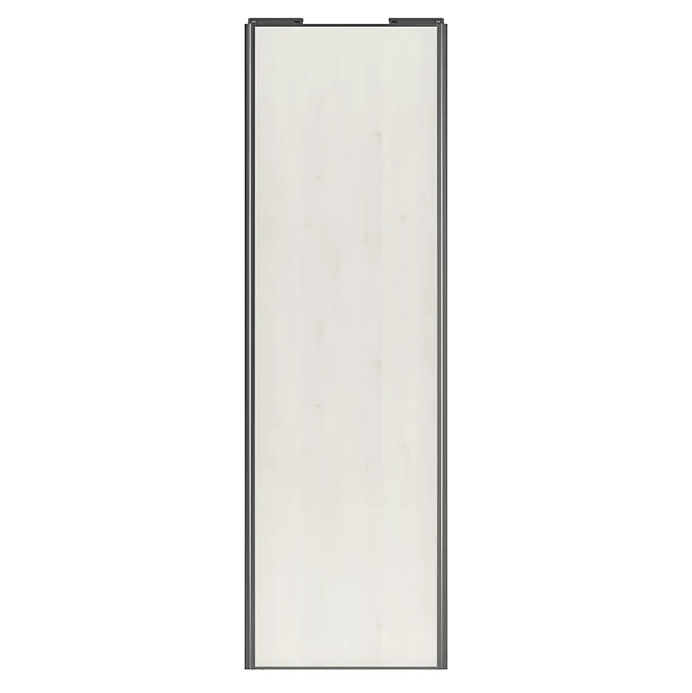 Porte de placard coulissante bois nordique profil gris GoodHome Arius H. 248,5 x L. 77.2 cm + amortisseurs