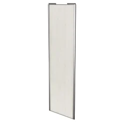 Porte de placard coulissante bois nordique profil gris GoodHome Arius H. 248,5 x L. 77.2 cm + amortisseurs