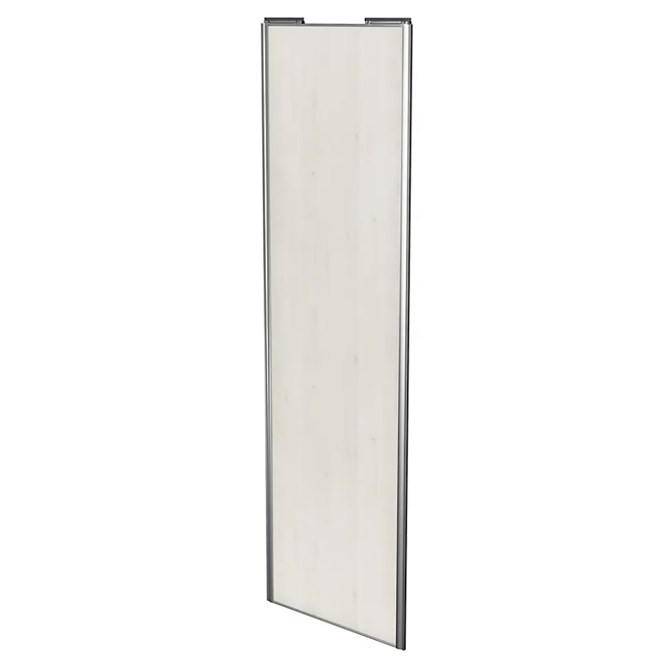 Porte de placard coulissante bois nordique profil gris GoodHome Arius H. 248,5 x L. 77.2 cm + amortisseurs