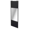 Porte de placard coulissante avec miroir noir profil noir GoodHome Arius H. 248,5 x L. 92.2 cm + amortisseurs
