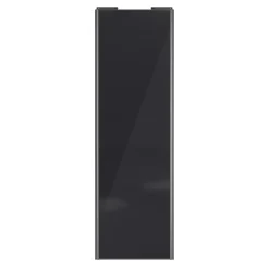 Porte de placard coulissante noir profil gris GoodHome Arius H. 248,5 x L. 77.2 cm + amortisseurs