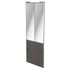 Porte de placard coulissante atelier gris antique profil gris GoodHome Arius H. 248,5 x L. 91.2 cm + amortisseurs