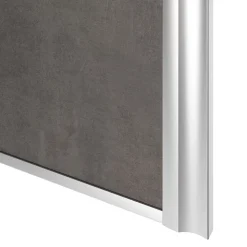 Porte de placard coulissante atelier gris antique profil gris GoodHome Arius H. 248,5 x L. 91.2 cm + amortisseurs