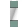 Porte de placard coulissante avec miroir vert de gris profil noir GoodHome Arius H. 248,5 x L. 77.2 cm + amortisseurs