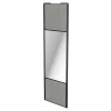 Porte de placard coulissante avec miroir béton profil noir GoodHome Arius H. 248,5 x L. 77.2 cm + amortisseurs