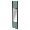 Porte de placard coulissante avec miroir vert de gris profil noir GoodHome Arius H. 248,5 x L. 62.2 cm + amortisseurs