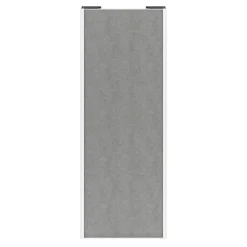 Porte de placard coulissante béton profil blanc GoodHome Arius H. 248,5 x L. 92.2 cm + amortisseurs
