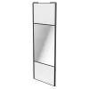 Porte de placard coulissante avec miroir blanc profil noir GoodHome Arius H. 248,5 x L. 92.2 cm + amortisseurs