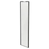 Porte de placard coulissante blanc profil noir brillant GoodHome Arius H. 248,5 x L. 62.2 cm + amortisseurs