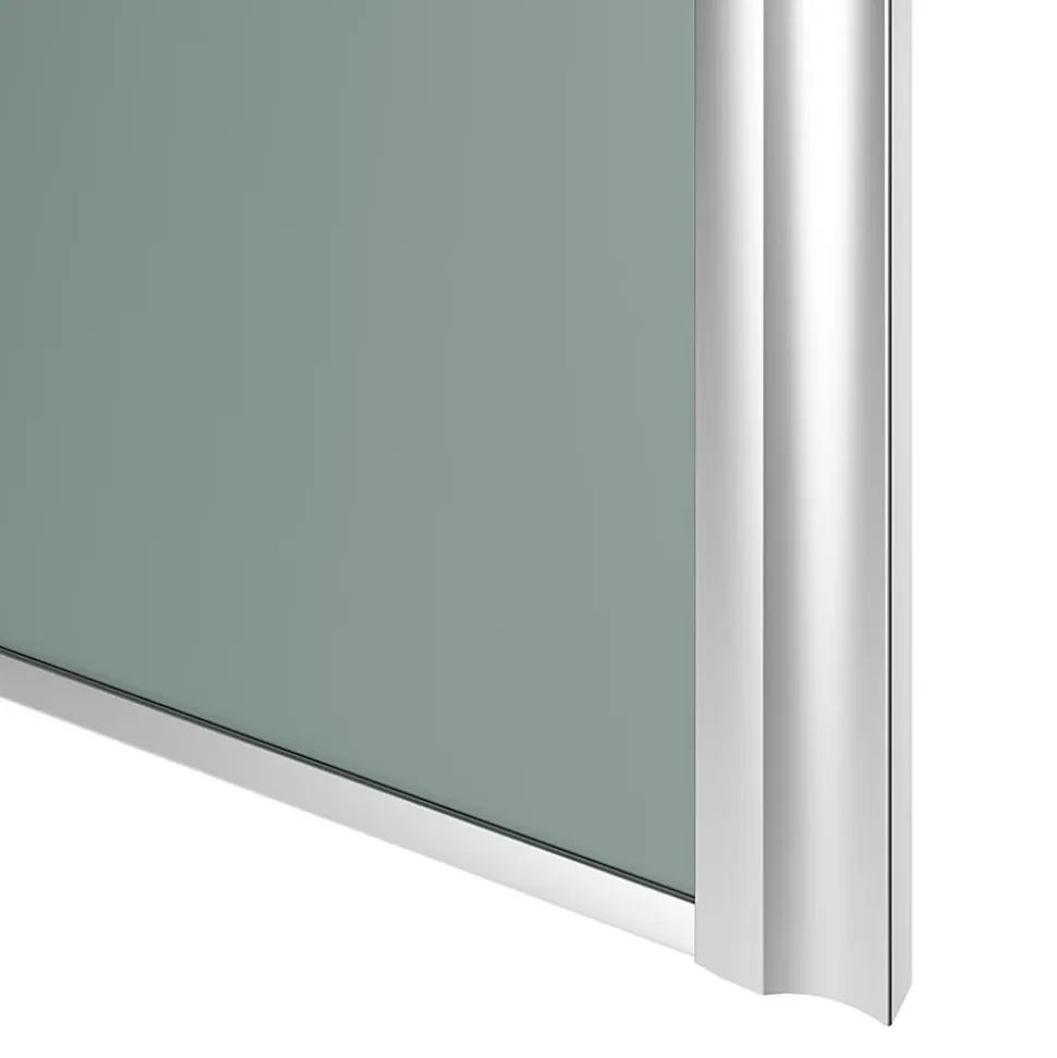 Porte de placard coulissante atelier vert de gris profil gris GoodHome Arius H. 248,5 x L. 61.2 cm + amortisseurs
