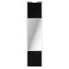 Porte de placard coulissante avec miroir noir mat profil blanc GoodHome Arius H. 248,5 x L. 62.2 cm + amortisseurs