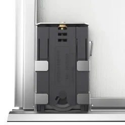 Porte de placard coulissante atelier blanc profil gris GoodHome Arius H. 248,5 x L. 76.2 cm + amortisseurs
