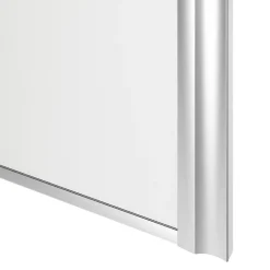 Porte de placard coulissante atelier blanc profil gris GoodHome Arius H. 248,5 x L. 76.2 cm + amortisseurs
