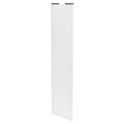 Porte de placard coulissante blanc profil blanc GoodHome Arius H. 248,5 x L. 62.2 cm + amortisseurs