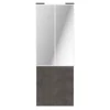 Porte de placard coulissante atelier gris antique profil blanc GoodHome Arius H. 248,5 x L. 91.2 cm + amortisseurs