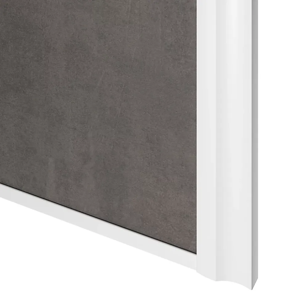 Porte de placard coulissante atelier gris antique profil blanc GoodHome Arius H. 248,5 x L. 91.2 cm + amortisseurs