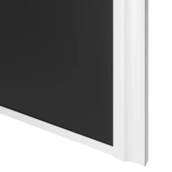 Porte de placard coulissante atelier noir mat profil blanc GoodHome Arius H. 248,5 x L. 91.2 cm + amortisseurs