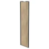 Porte de placard coulissante effet chêne brut profil noir GoodHome Arius H. 248,5 x L. 62.2 cm + amortisseurs