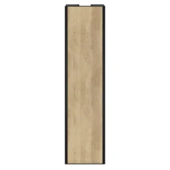Porte de placard coulissante effet chêne brut profil noir GoodHome Arius H. 248,5 x L. 62.2 cm + amortisseurs