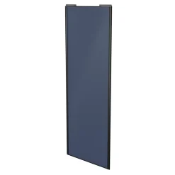 Porte de placard coulissante bleu profil noir GoodHome Arius H. 248,5 x L. 77.2 cm + amortisseurs