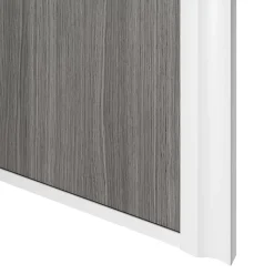 Porte de placard coulissante atelier effet chêne grisé profil blanc GoodHome Arius H. 248,5 x L. 61.2 cm + amortisseurs