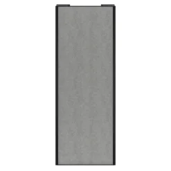 Porte de placard coulissante béton profil noir GoodHome Arius H. 248,5 x L. 92.2 cm + amortisseurs
