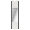 Porte de placard coulissante avec miroir bois nordique profil noir GoodHome Arius H. 248,5 x L. 62.2 cm + amortisseurs