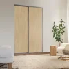 Porte de placard coulissante vendue par 2 Elegancia décor chêne 180 x 250 cm