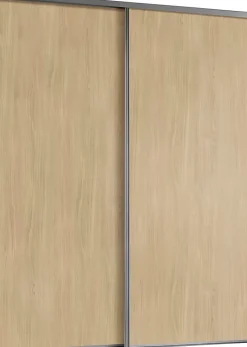 Porte de placard coulissante vendue par 2 Elegancia décor chêne 180 x 250 cm