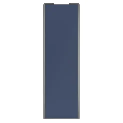 Porte de placard coulissante bleu profil gris GoodHome Arius H. 248,5 x L. 77.2 cm + amortisseurs