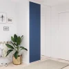 Porte de placard coulissante bleu profil blanc GoodHome Arius H. 248,5 x L. 77.2 cm + amortisseurs