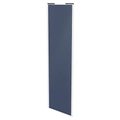 Porte de placard coulissante bleu profil blanc GoodHome Arius H. 248,5 x L. 77.2 cm + amortisseurs
