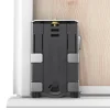 Porte de placard coulissante atelier effet chêne clair profil blanc GoodHome Arius H. 248,5 x L. 76.2 cm + amortisseurs