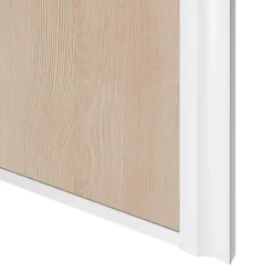 Porte de placard coulissante atelier effet chêne clair profil blanc GoodHome Arius H. 248,5 x L. 76.2 cm + amortisseurs