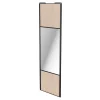 Porte de placard coulissante avec miroir effet chêne clair profil noir GoodHome Arius H. 248,5 x L. 77.2 cm + amortisseurs