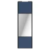 Porte de placard coulissante avec miroir bleu profil noir GoodHome Arius H. 248,5 x L. 77.2 cm + amortisseurs