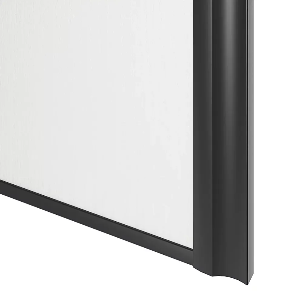 Porte de placard coulissante atelier blanc profil noir GoodHome Arius H. 248,5 x L. 61.2 cm + amortisseurs