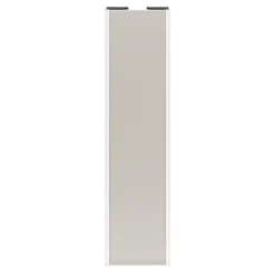 Porte de placard coulissante gris clair mat profil blanc GoodHome Arius H. 248,5 x L. 62.2 cm + amortisseurs