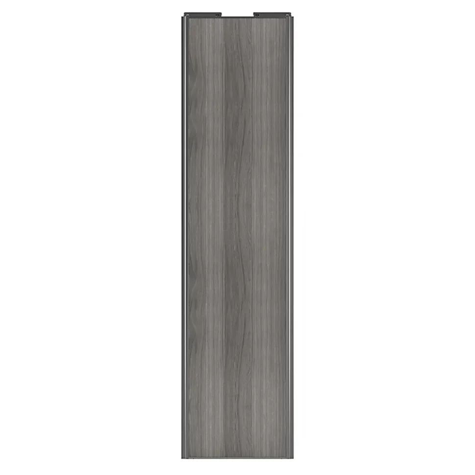 Porte de placard coulissante effet chêne grisé profil gris GoodHome Arius H. 248,5 x L. 62.2 cm + amortisseurs